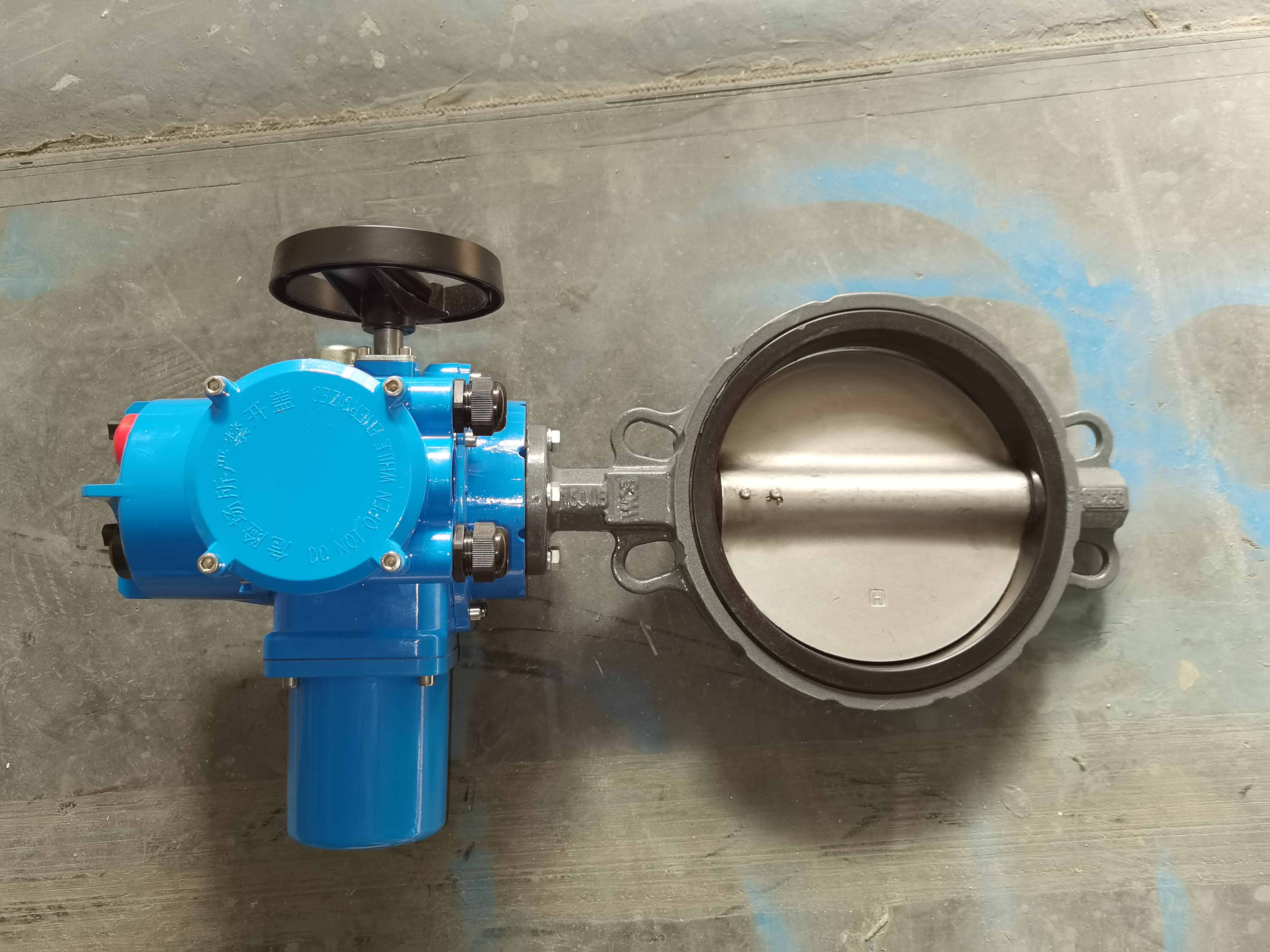Electric soft seal butterfly valve are ready send to the vietnam