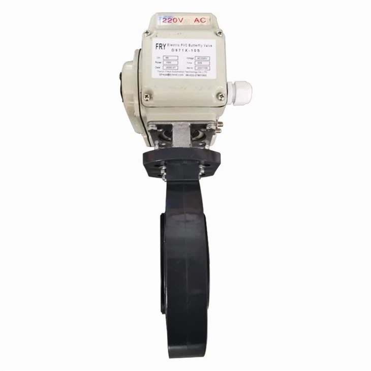 DN65 UPVC Plastic Wafer Butterfly Valve