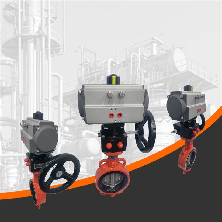 Pneumatic EPDM Handwheel Operated Butterfly Valve
